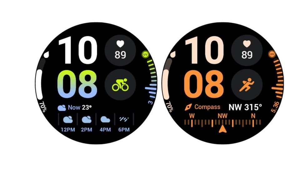 Wear OS 3.5 and One UI Watch 4.5 UI changes