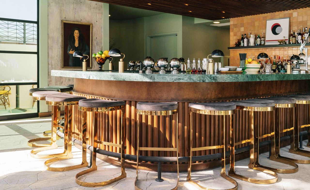 Bar with chairs