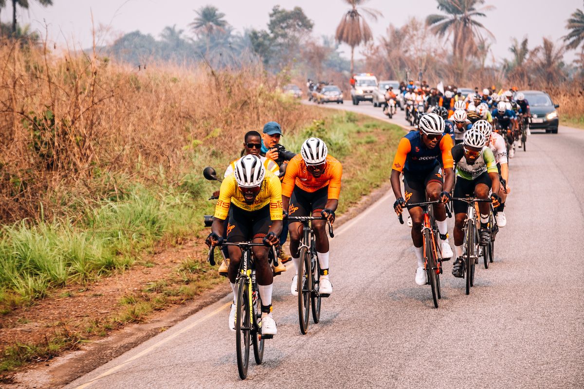 Picture by Oskar ScarsbrookSWpixcom 2630042023 Cycling SIS Science in Sport Tour de Lunsar 2023 Sierra Leone Africa