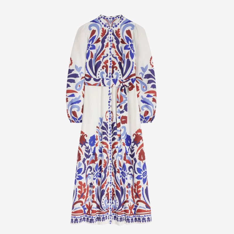 Image of printed shirt dress