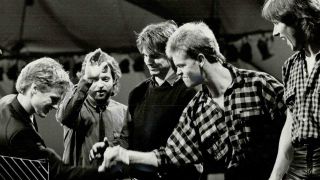 Bryan Adams and his band at the 1984 Juno Awards