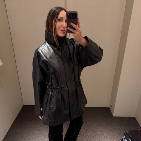 Anna LaPlaca wearing Massimo Dutti clothing at the new NYC flagship store