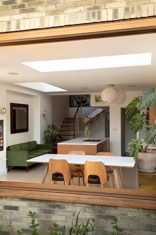 interior of modernist inspired east london house extension