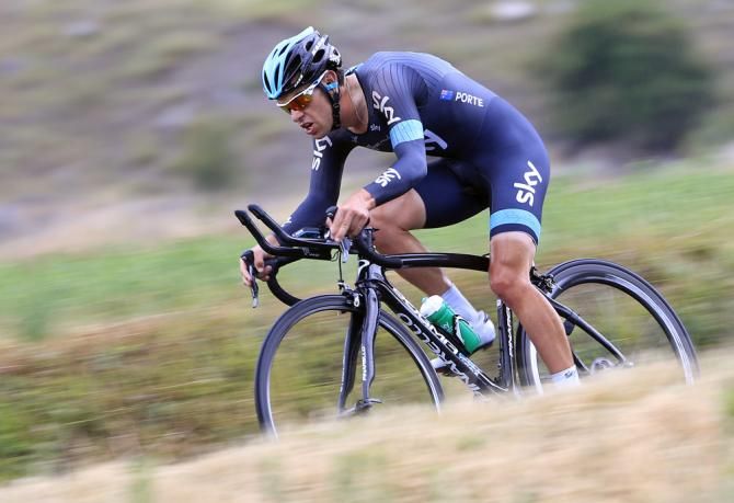Richie Porte (Sky) during the stage 17 mountain time trial