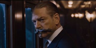Kenneth Branagh as Hercule Poirot in Murder on the Orient Express