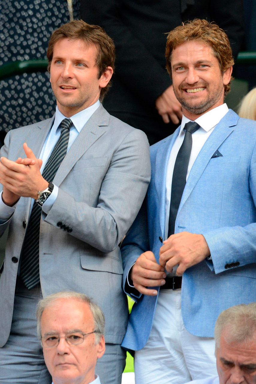 Bradley Cooper and Gerard Butler at Wimbledon 2013