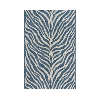 Wayfair blue zebra print outdoor rug