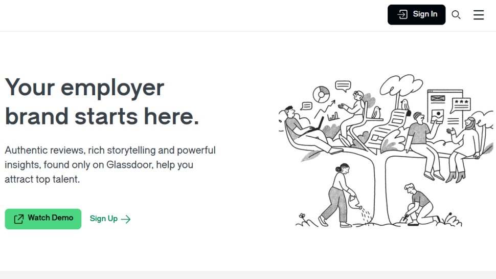 Glassdoor website screenshot (October 2025).