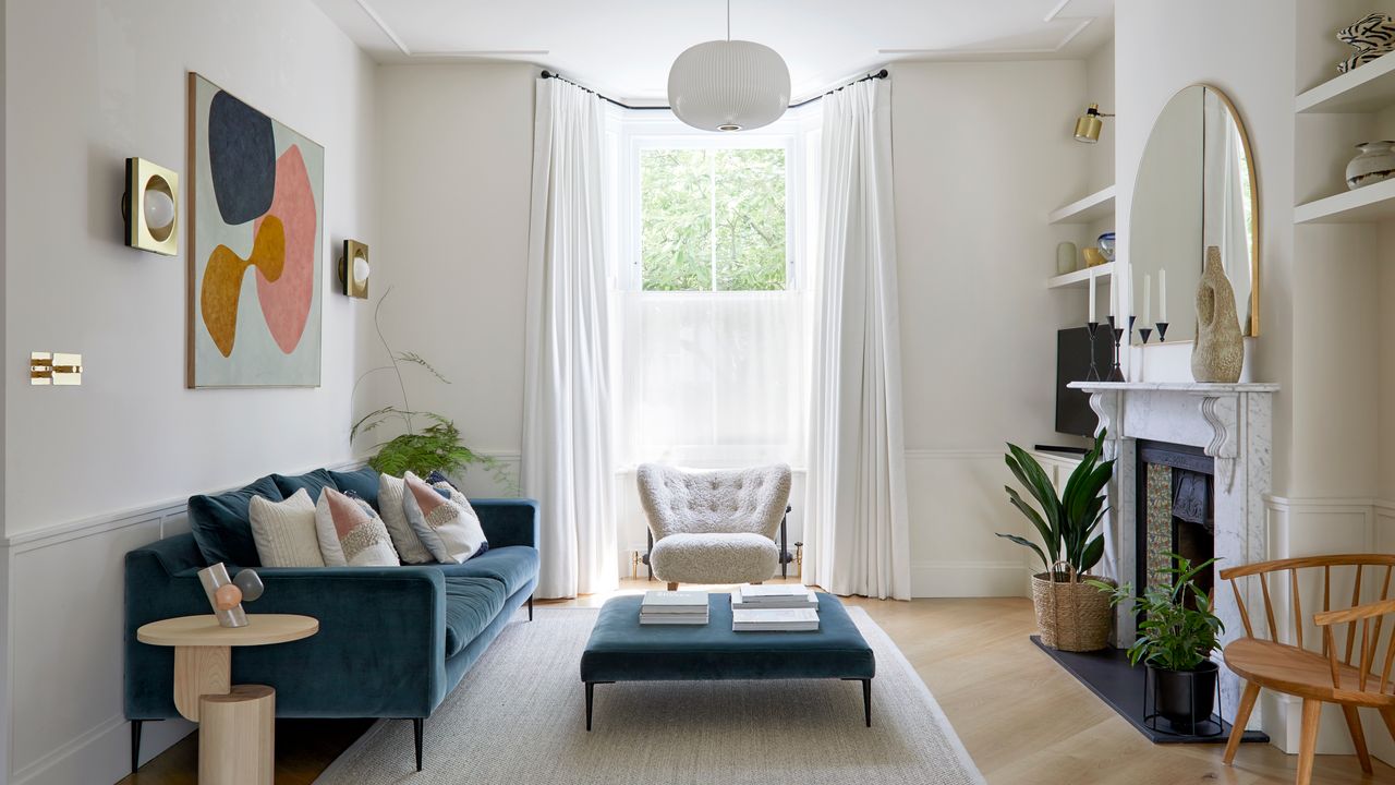 White living room