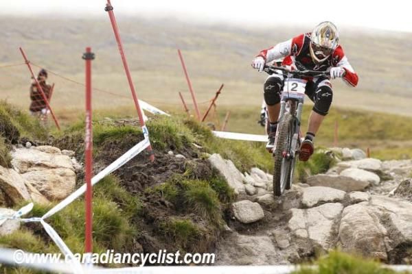 Greg Minnaar (Santa Cruz Syndicate) on his way to a win in Fort William