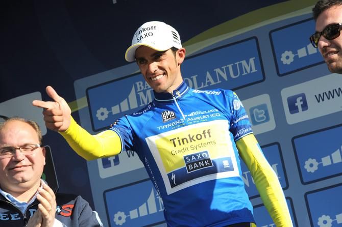 Alberto Contador (Tinkoff-Saxo) took the lead of Tirreno-Adriatico