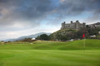 Harlech Castle looks down over the links at Royal St David's