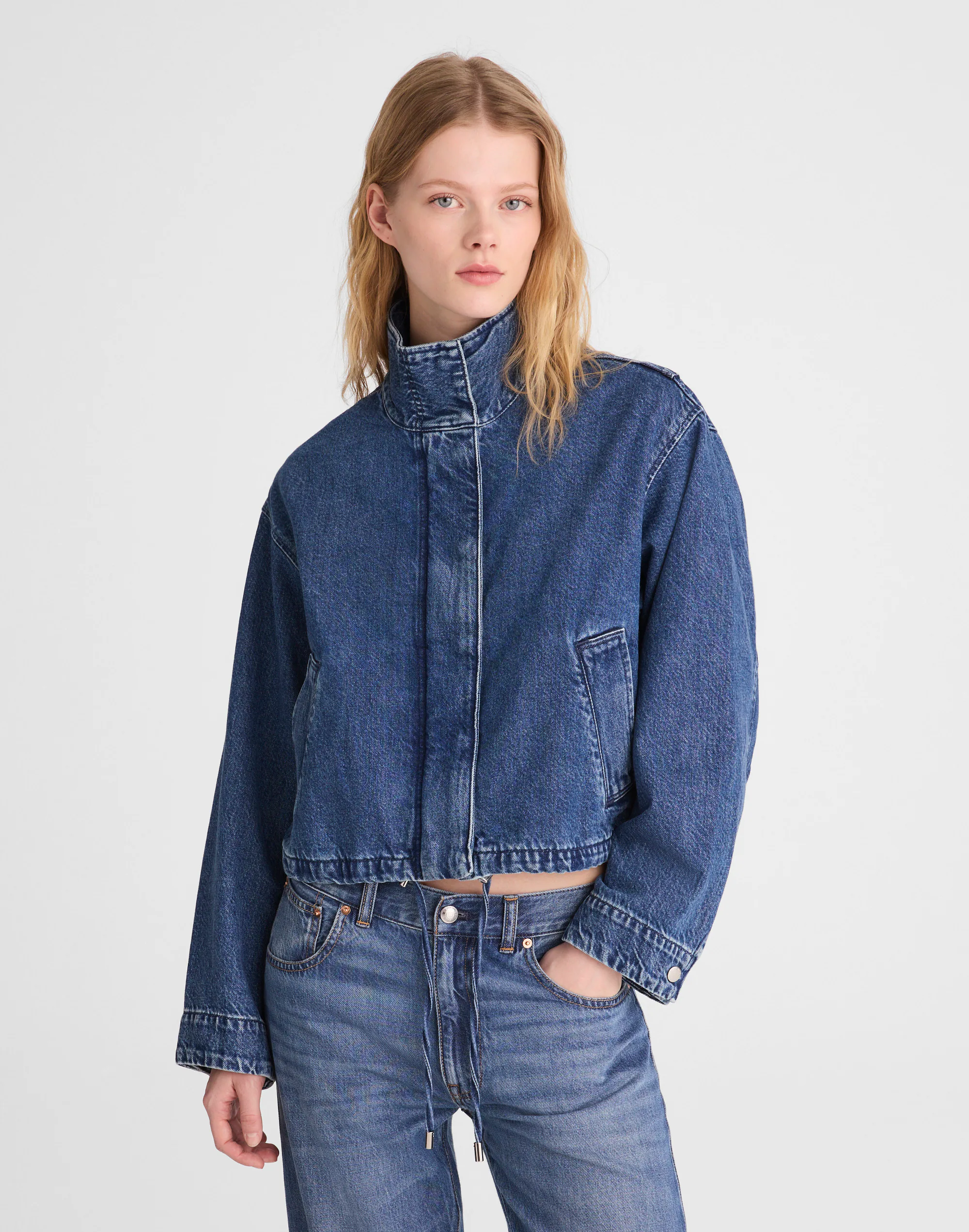 Denim Crop Field Jacket