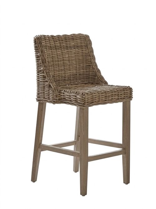 Round Rattan Counter Stool
