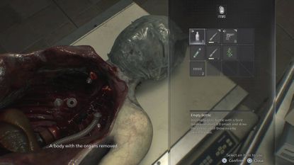 Resident Evil Requiem body without organs