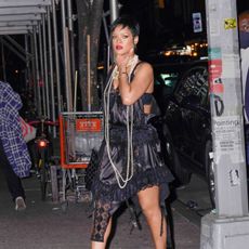 new york, new york july 06 rihanna is seen outside carbone on july 06, 2021 in new york city photo by gothamgc images
