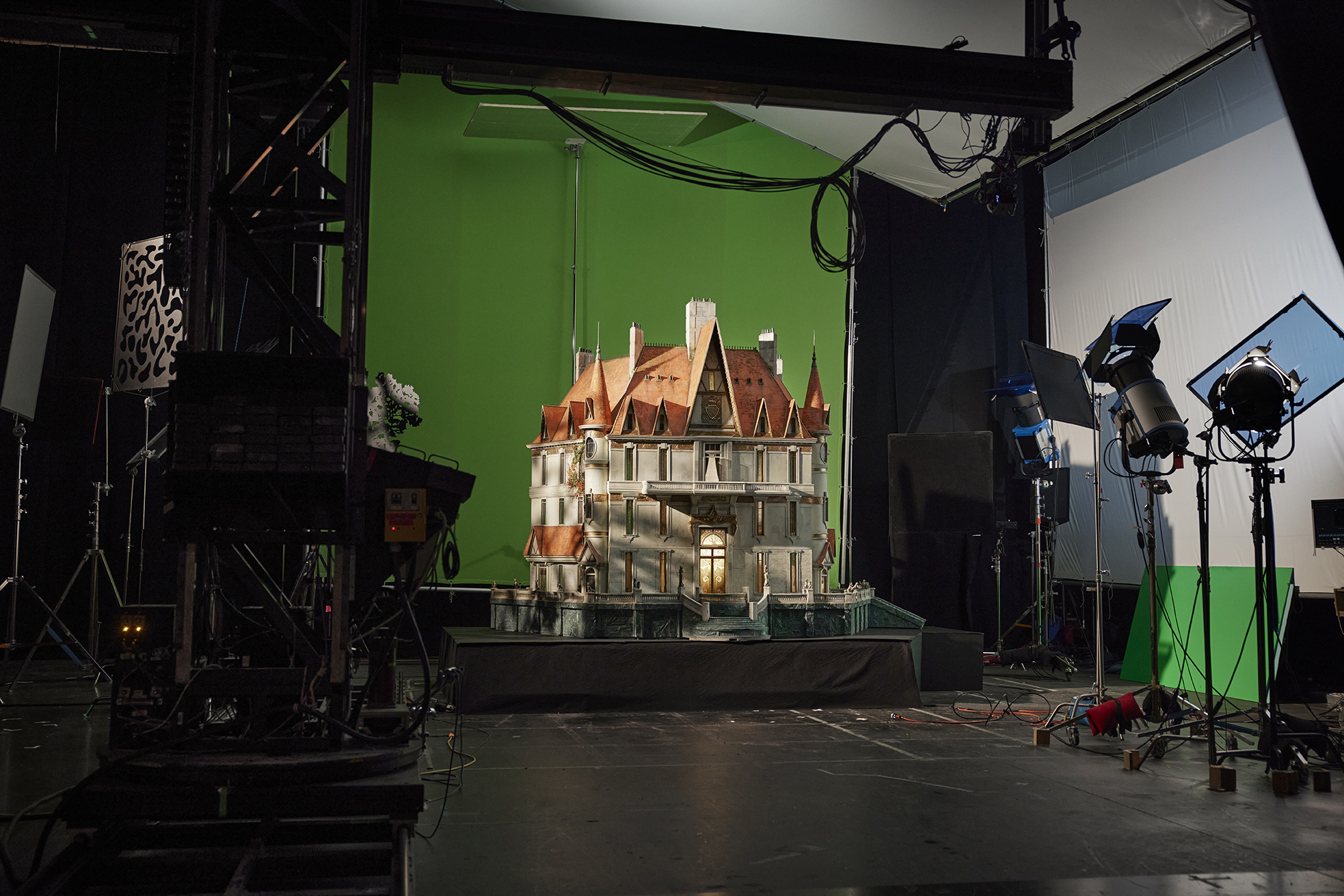 Photos of behind the scenes on a stop motion animated film