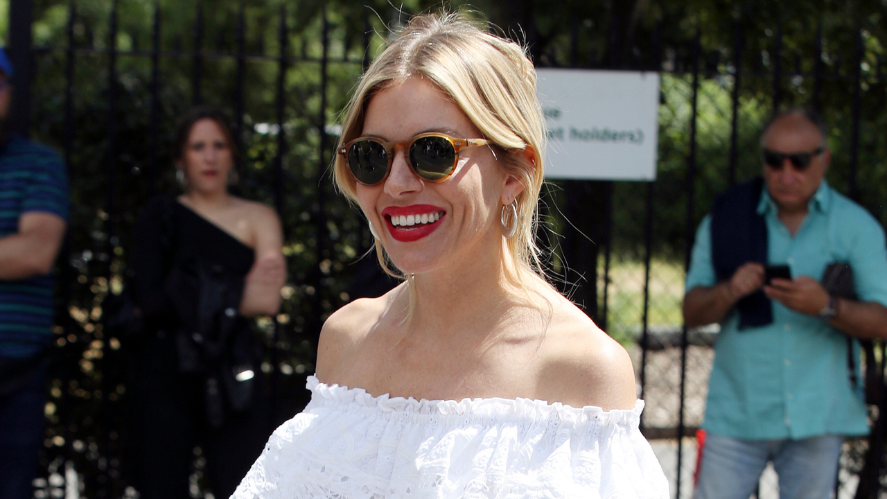 Sienna Miller just wore the dreamiest white dress to Wimbledon | Marie ...