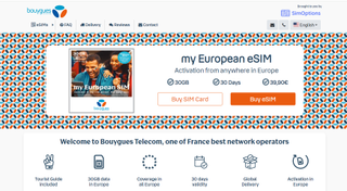Bouygues my European eSIM landing page