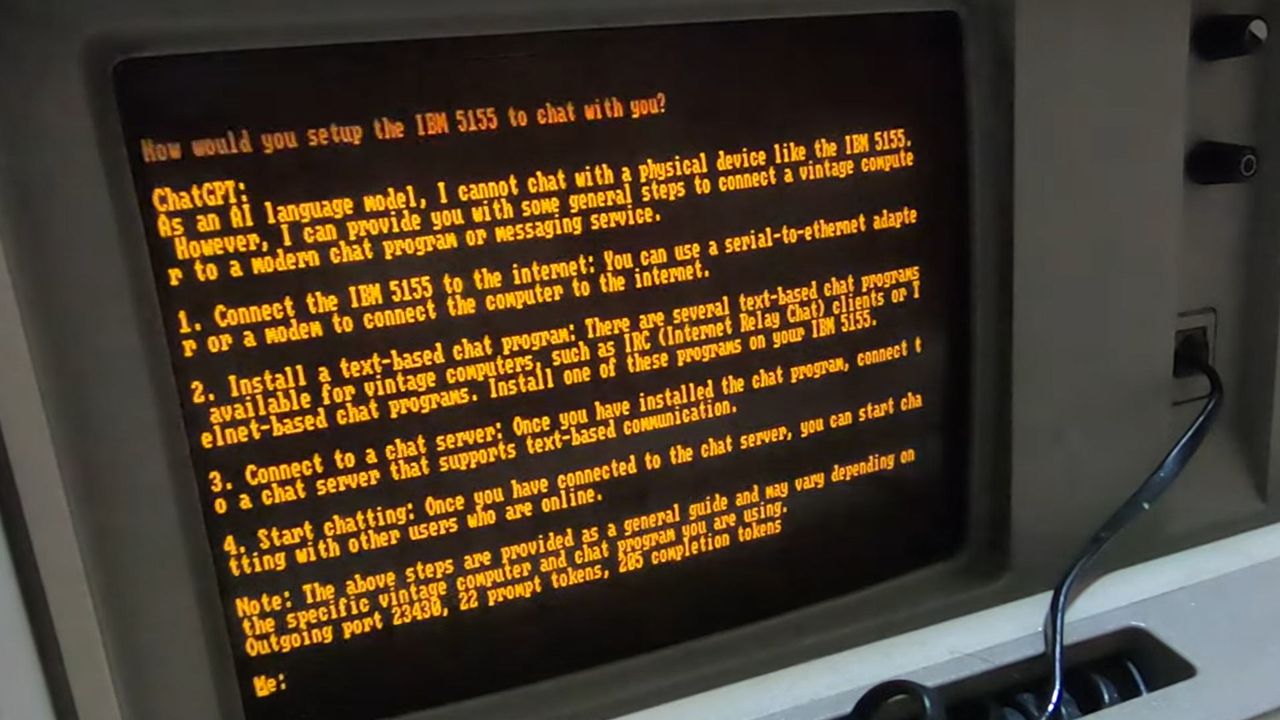 ChatGPT on an ancient DOS PC