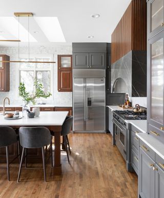 a shake style kitchen with styled countertops