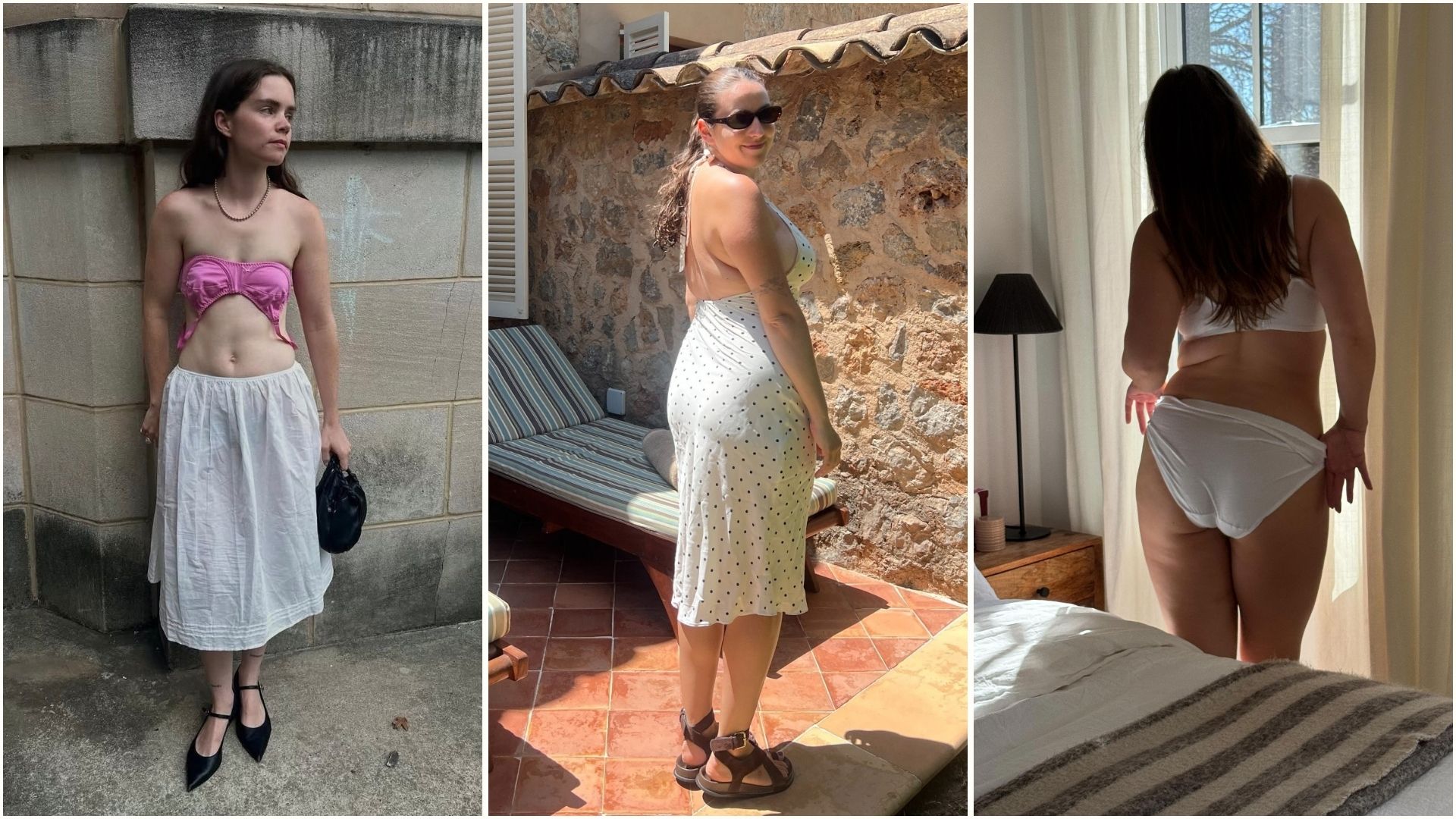 A collage of the best strapless bras. 
