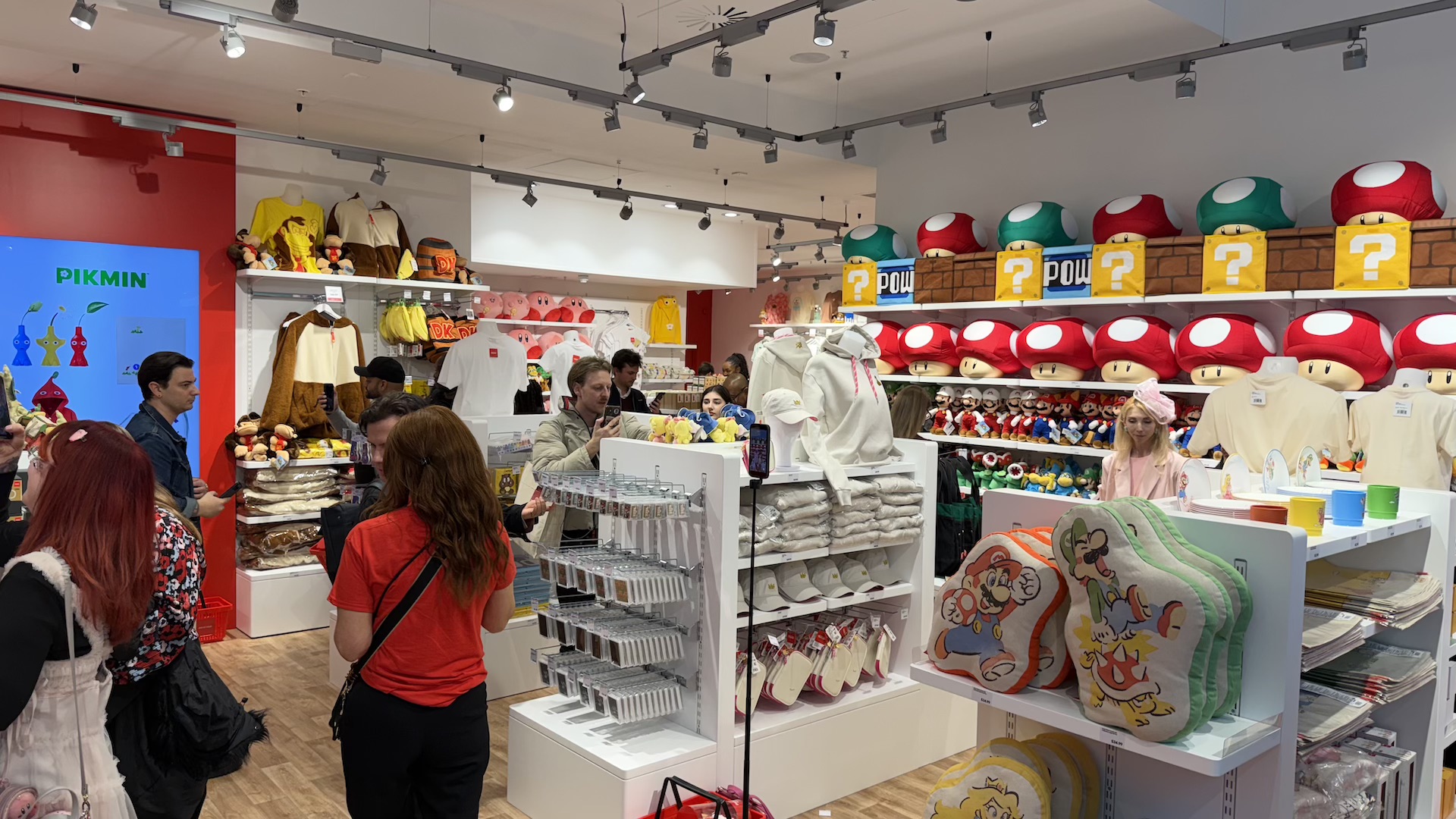 Inside the Nintendo Store pop up in Westfield shopping centre, London, UK.