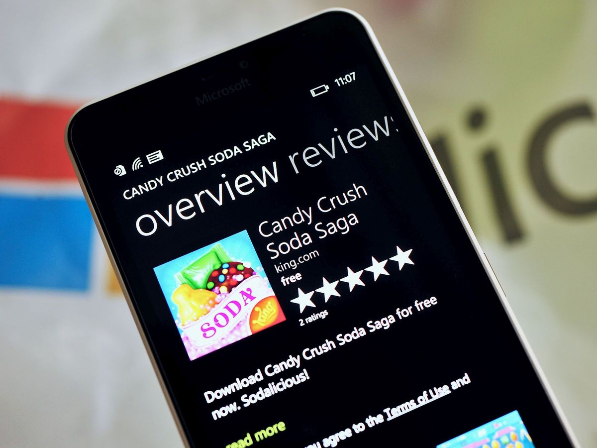 Candy Crush Soda Saga, Xbox Video and Xbox Music for Windows Phone