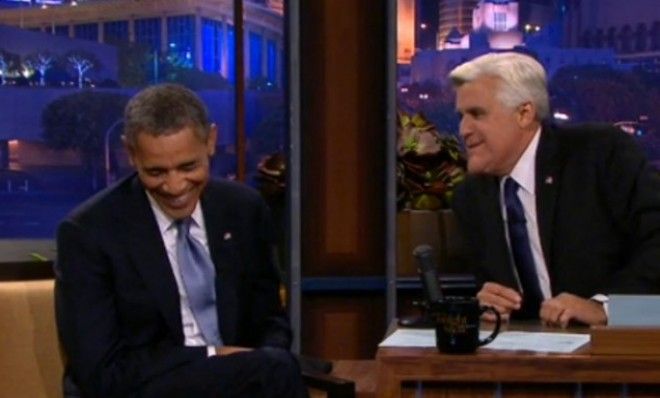 Obama and Jay Leno