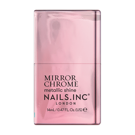 Nails.inc High Shine Metallic Chrome Effect Polish Nail Polish, Feeling Chromatic, Pink Chrome, 0.47oz