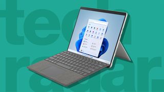best Windows tablet against a mint TechRadar background