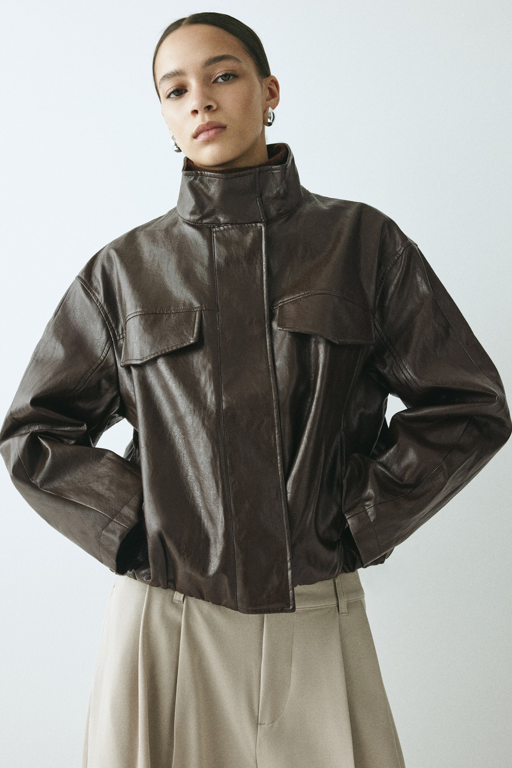 Coated Jacket - Dark Brown
