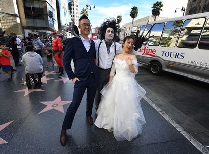 Chinese tourists and a fake Edward Scissorhands in Hollywood