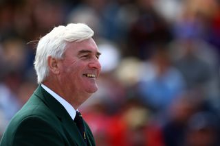 Starter Ivor Robson smiles and looks on at the 137th Open Championship at Royal Birkdale