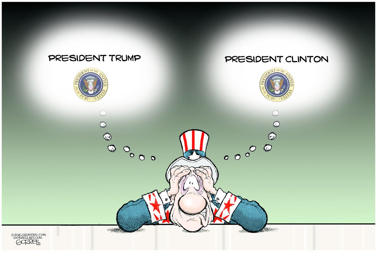 Political Cartoon U.S. Decision 2016