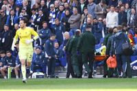 Giorgi Mamardashvili went off injured against Everton