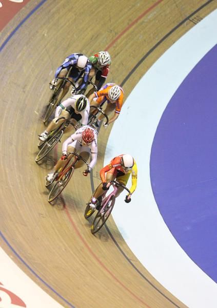 Simona Krupeckaite (Lithuania) on her way to win gold in the women's Keirin