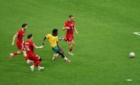Nestory Irankunda fires Australia ahead against Turkiye