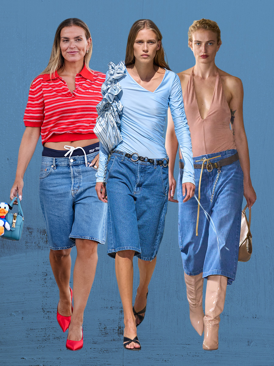 Women in long jorts