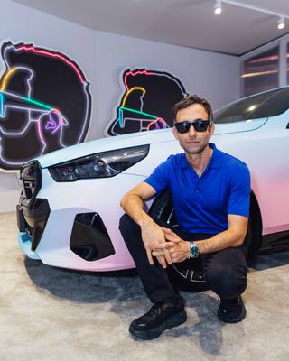 Alex Israel and BMW car at Art Basel Miami Beach 2023