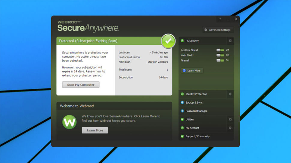 Webroot Secureanywhere é um vírus?