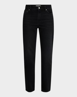 Low-Rise Tapered-Leg Ankle Denim Jeans