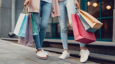 Shoppers on the high street