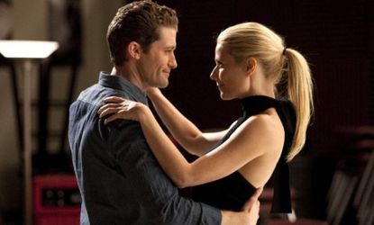 Gwenyth Paltrow and Matthew Morrison may have shared a kiss on "Glee" but the two share little spark in a cover of the classic song "Over the Rainbow."