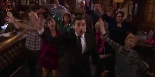 Michael Scarn doing The Scarn at a bar in The Office's Threat Level Midnight