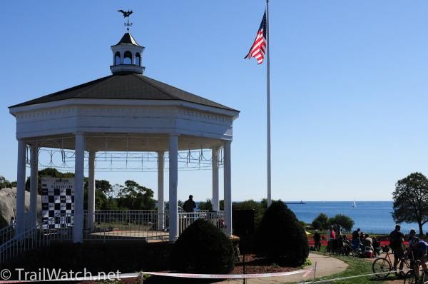 The Fort Park gazebo and Atlantic ocean made for a picturesque venue