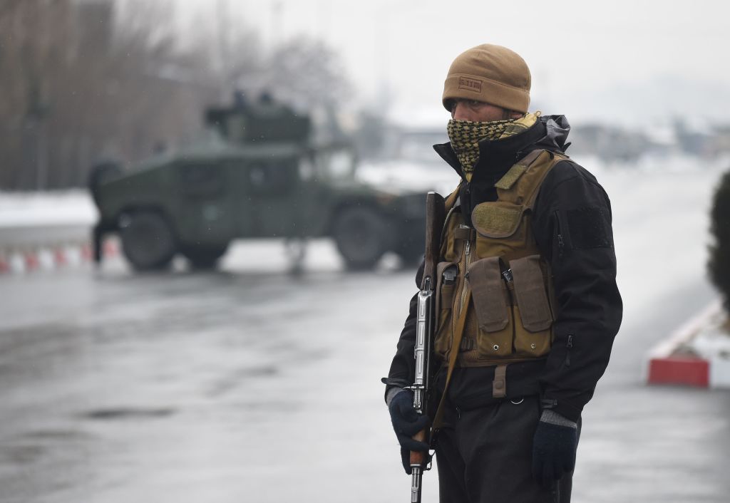 Afghan security personnel. 