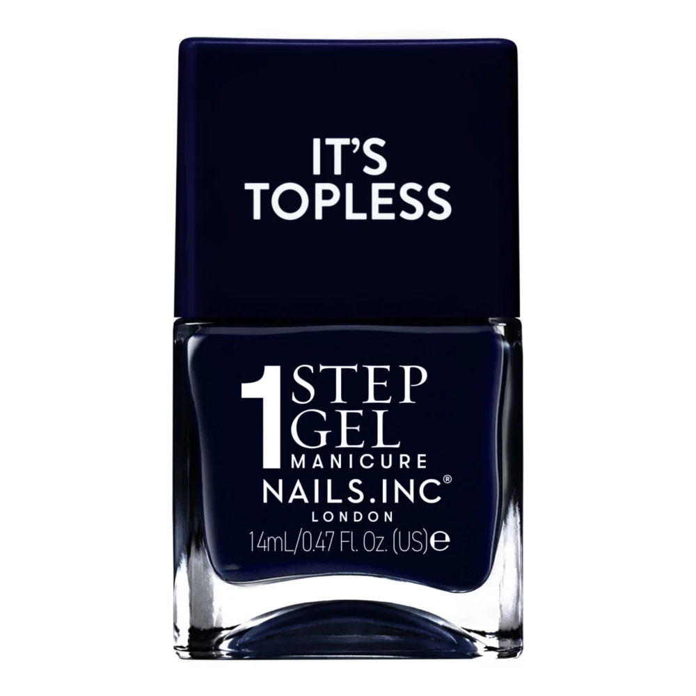Nails.inc It's Topless 1-Step Gel Nail Polish, Whitney Dark Navy, 14ml