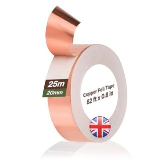 Copper Tape Slug Repellent Uk - Copper Slug Tape 25 M X 20 Mm - Copper Foil Tape With Conductive Adhesive