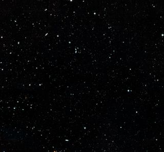 This is a portion of the Hubble Legacy Field, which combines thousands of images and represents 16 years' worth of Hubble observations. It is one the widest views of the universe ever made.